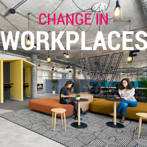 oficina que muestra el cambio en los espacios de trabajo